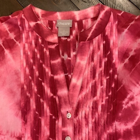 Chico's Red Tie Dyed size 1 - Picture 4 of 8